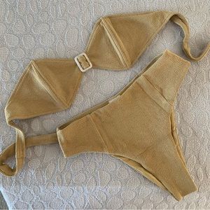 ZIAH Bouclê Bikini Set in Caramello